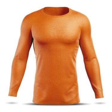 Imagem de Camisa Corrida Camiseta Segunda Pele Masculina Térmica Rashguard Acade