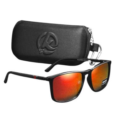 Imagem de Óculos De Sol Polarizados Ultraleve Com Estojo Laranja