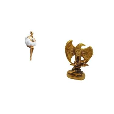 Imagem de Fenteer Escultura de Arte Abstrata em Resina, Estatueta de Personagem Criativo, Decoração Estética, Ornamento de Mesa para Escritório, Casa, Sala de Jantar, L