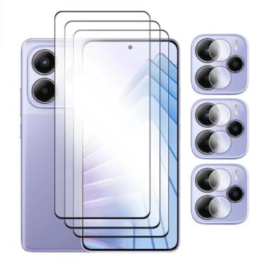 Imagem de Para Redmi Note 14 4G 5G, 6in1 vidro temperado 2.5D com proteção de tela com filme de proteção de tela