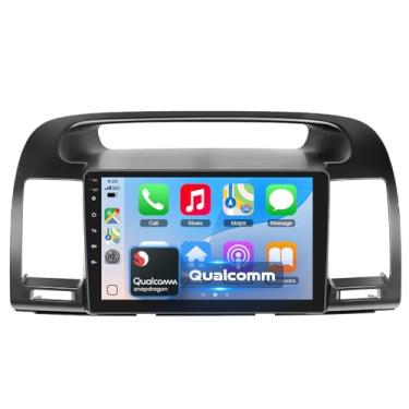Imagem de Qualcomm Estéreo automotivo de 8 núcleos 4G + 64G para Toyota Camry 2000-2006 com WiFi 5G 9 polegadas 1280P QLED, tela sensível ao toque, rádio veicular Android, sem fio, Carplay, Android, automático