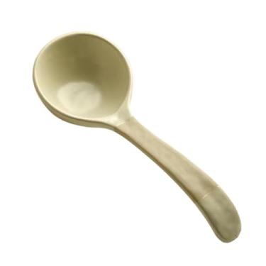 Imagem de Colheres de Jantar Colher de sopa grande cerâmica vintage sobremesa colorida Colheres jantar com cabo longo porcelana anti-escaldadura para, molho para comer aperitivos cereais(Beige)