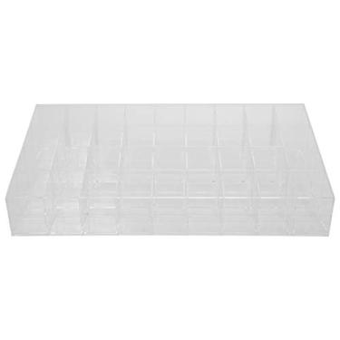 Imagem de Lipstick Storage Box Organizer Transparent Plastic 36 Compartments Makeup Display Holder for Cosmetics Countertop Organization Professionals Home Use