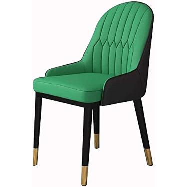 Imagem de Cadeira de jantar, cozinha, sala de jantar, móveis, cadeiras de jantar, balcão de cozinha, cadeiras de sala de estar, cadeiras modernas de couro PU com encosto alto acolchoado macio cadeiras de sala