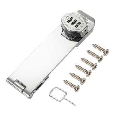 Imagem de PATIKIL Fechadura de combinação de armário sem chave, 15 cm, botão de torção com senha de 3 dígitos, liga de zinco, trava de ferrolho para armários, armário, gaveta, armário de cozinha ao ar livre