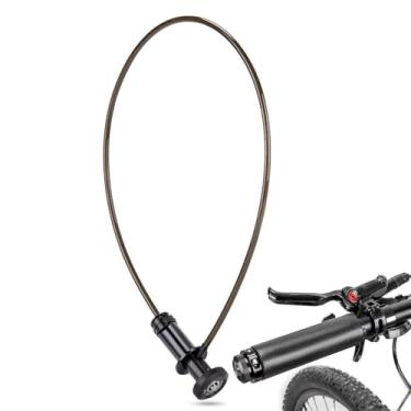 Imagem de Cadeado de bicicleta com chave – de cabo de capacete | Cabo de segurança antifurto portátil para scooters e motocicletas, acessórios compactos de equitação para uso ao ar livre