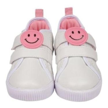 Imagem de Tênis Infantil Pampili Luna Branco E Rosa Chiclete 435.236-Feminino