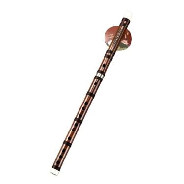 Imagem de Flauta de bambu de madeira para iniciantes pequeno C afinado instrumento de sopro profissional