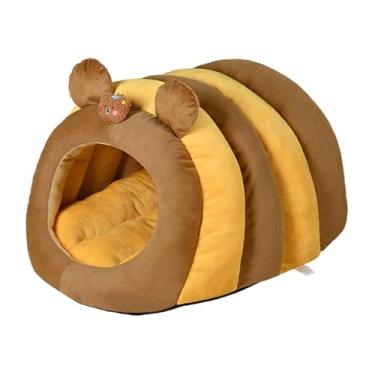 Imagem de Fenteer para Gatos, Cama para Animais de Estimação, Almofada Removível, Caverna para Dormir, Abrigo de Inverno Quente para Gatinhos e Ursinhos de, M