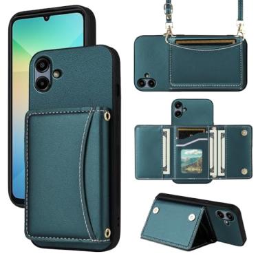 Imagem de Furiet Capa carteira para Samsung Galaxy A06 5G com alça transversal de couro PU premium porta-cartão à prova de choque resistente acessórios de corpo inteiro capa fina para celular Ao6 A 06 4G LTE