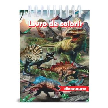 Imagem de Livro de Colorir Dinossauros, Gramatura 120g, A5, Um Desenho em Cada Folha, 50 desenhos