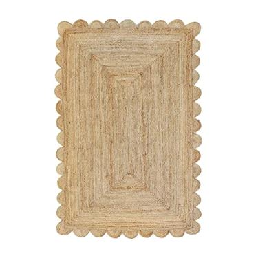 Imagem de Gautam International Tapete de área de juta natural recortada, cor (2'X3')