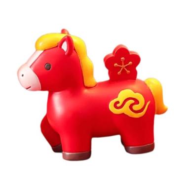 Imagem de predolo Estatueta de Cavalo em Resina, Estilo Feng Shui Chinês, Ideal para Decoração de Mesa, Lareira ou Armário, Ideal para Presente de Boas-Vindas, B