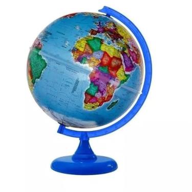 Imagem de GLOBO TERRESTRE PRISMA 30CM SEM LUZ BASE AZUL CELESTE
