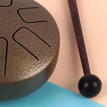 Imagem de Generic Tambor Etéreo Mini Tambor de Língua, Instrumento de Percussão de 6 Notas para Meditação de Paz Interior (Bronze)