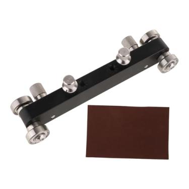 Imagem de MERIGLARE Lixadeira de pestana de ponte de guitarra com lixa, parafusos de ajuste em liga de alumínio, ferramenta de luthier para polimento e lixamento, Preto