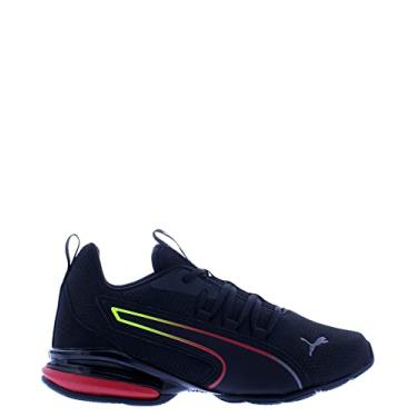 Imagem de PUMA Tênis de corrida masculino Axelion Nxt Fade, Preto/vermelho de alto risco, 7.5
