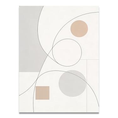 Imagem de LKXGRRSFG Arte em tela minimalista gradiente mínimo: Serenidade tons neutros grande área em branco para decoração de espaço calmo 11,20 x 45 cm sem moldura