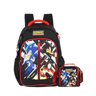 Imagem de Kit Sonic Mochila Costas + Lancheira Térmica Game - Luxcel