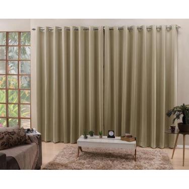 Imagem de Cortina Bege 3,00X2,60 Blackout Tecido Corta Luz 100% - Lm Detona