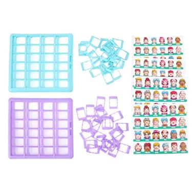 Imagem de Ainoli crianças quebra-cabeça brinquedos desktop cartão educacional placa de jogos raciocínio lógico jogo intelectual família jogo de tabuleiro (Roxo e Verde)