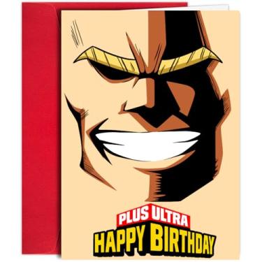 Imagem de KunaiGrip Cartão de aniversário de anime | Cartão de felicitações de anime | Presentes de anime | Presente de aniversário para fãs de anime | Cartão em branco (vale-presente de anime com envelope)