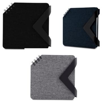 Imagem de Caderno de Anotações com Capa Dura em Poliéster, 80 Folhas Pautadas, Cor Bege, com Elástico (Mini caderno Preto)