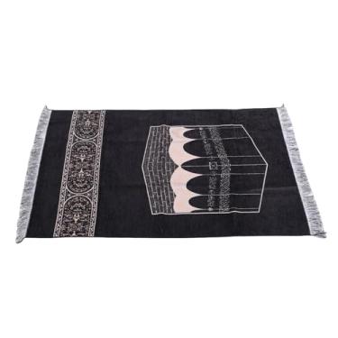 Imagem de GLOGLOW Tapete de Oração de Algodão, Macio e Confortável Islâmico Tradicional Com Borlas, para Mesquita de Viagem Em Casa, Homens, Mulheres e Crianças