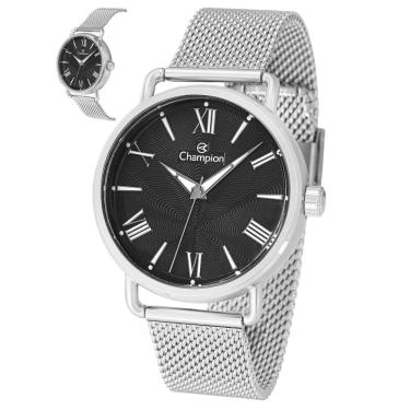 Imagem de Relógio Champion Masculino Ref: Ch30251t Casual Mesh Prateado