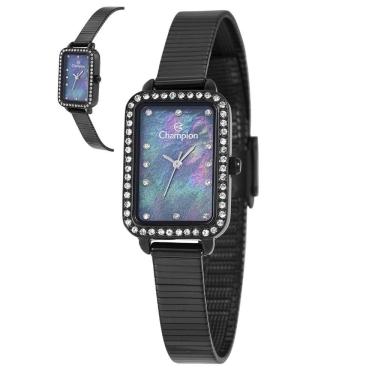 Imagem de Relógio Champion Feminino Ref: Cf25956d Retangular Black