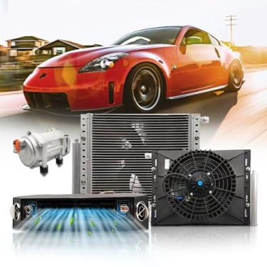 Imagem de Sistema de kit de refrigeração rápida universal 10K BTU, 12 volts A/C, ar condicionado sob o painel, unidade elétrica 12V DC Underdash AC 10.000 BTU de baixo ruído para trailer, automotivo, semi