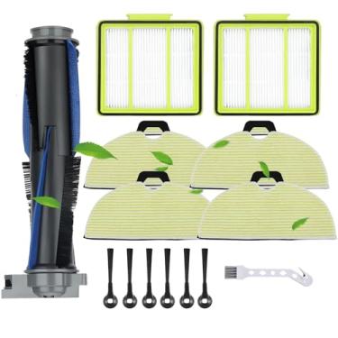 Imagem de Esfregão de filtro de escova de rolo compatível com aspirador robô Shark RV2000WD RV2001WD RV2002WXUS RV2002WD RV2001DRUS AI VACMOP, peça de acessórios inclui 1 escova principal, 2 filtros, 4