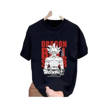 Imagem de Camiseta De Manga Curta Estampada Dragon Ball Goku Vegeta Buu Frieza P