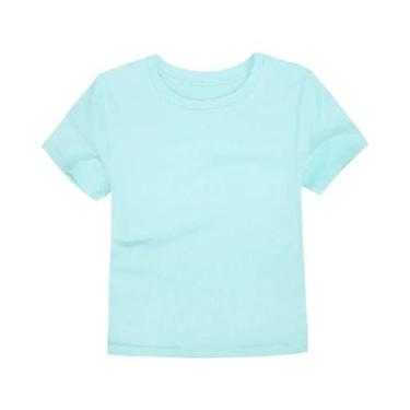 Imagem de Camisetas Clássicas De Algodão Brancas E Pretas Para Meninos E Meninas