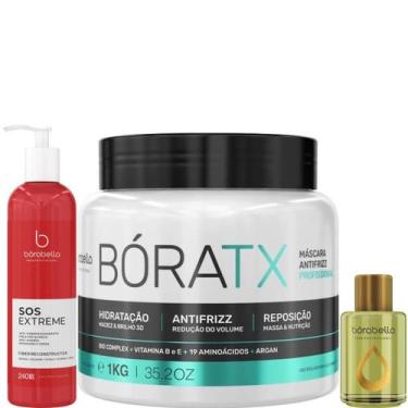 Imagem de Borabella SOS 240ml + Máscara Bóratx 1kg + Óleo de Argan 7ml