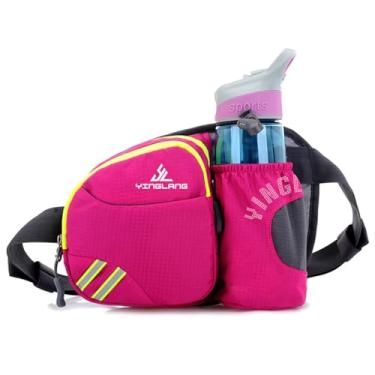 Imagem de Bolsa Cintura para Garrafa de Água Ciclismo Esportiva Corrida Trilhando Leve Respirável Nylon Armazenamento Chaves Carteira Telefone Chaleira