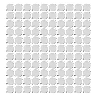 Imagem de SIWOTED 100 peças broche com fechos bandejas de metal resistente durável design simples botão em branco crachá para fazer joias DIY artesanato (Placa torácica plana de 15 mm)