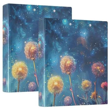 Imagem de Pasta para fichário de dente-de-leão azul, anéis redondos, pasta de arquivo para escola e escritório, 1 pacote