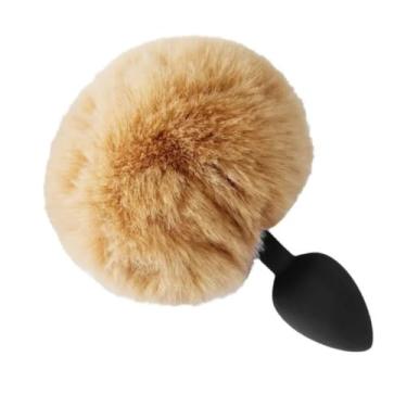 Imagem de Plug Anal De Silicone Pequeno Com Rabo De Coelho 2,75 x 6,3 cm Brinquedo Erótico Acessório De Fetiche PL171P (MARROM)