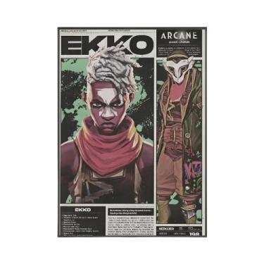 Imagem de Pôster Minimalista De Graffiti Da Temporada 2 De Jinx Arcane Em Tela P