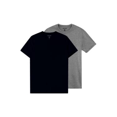 Imagem de Kit com 2 Camisetas Masculina Malwee 1000015037 Azul Marinho-Masculino