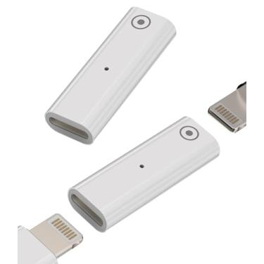 Imagem de Carregador Lightning fêmea para Lightning fêmea para Apple Pencil adaptador de carregador de 1ª geração (pacote com 2) acessórios de carregamento de caneta, conector tipo C para iPhone, acessório de