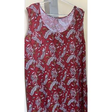 Imagem de Vestido Camiseta Estampado Em Liganete Malha Fresquinha  Plus Size Sol