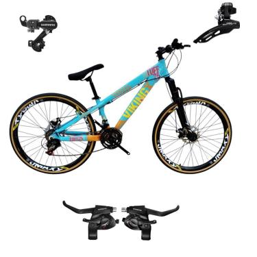 Imagem de Bicicleta 26 VikingX T25 21v Freeride Cambios e Trocadores SHIMANOS Pneu Slick Fino Fx Amarela1.50-Unissex