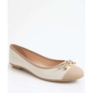 Imagem de Sapatilha Feminina Bicolor Verniz Moleca Bege-34012, Bege, 36