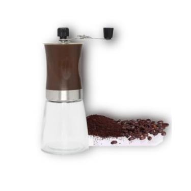 Imagem de Moedor Manual de Café – Manivela Suave, Recipiente de Vidro, Aço Inox, Café Fresco a Qualquer Hora, Para Casa, Escritório e Camping