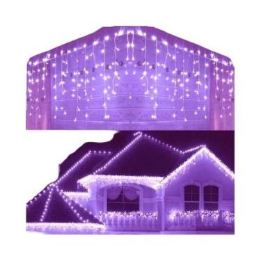 Imagem de Guirlanda De Natal Externa Com Luzes LED Em Forma De Cascata Para Deco