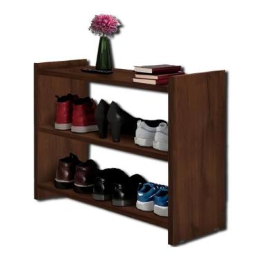 Imagem de Sapateira Hall de Entrada - 3 Prateleiras Cor Amêndoa - Organize com E