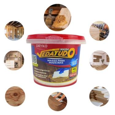 Imagem de Massa Calafetar Para Madeira Reparo Correção 400g Dryko, Marfim