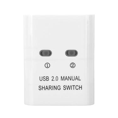 Imagem de Generic Seletor de Switch USB 2.0, Computadores Compartilham 1 Impressora, Comutação de Uma Tecla, Plug and Play, Com Interfaces USB 2.0, para Vários Sistemas Operacionais